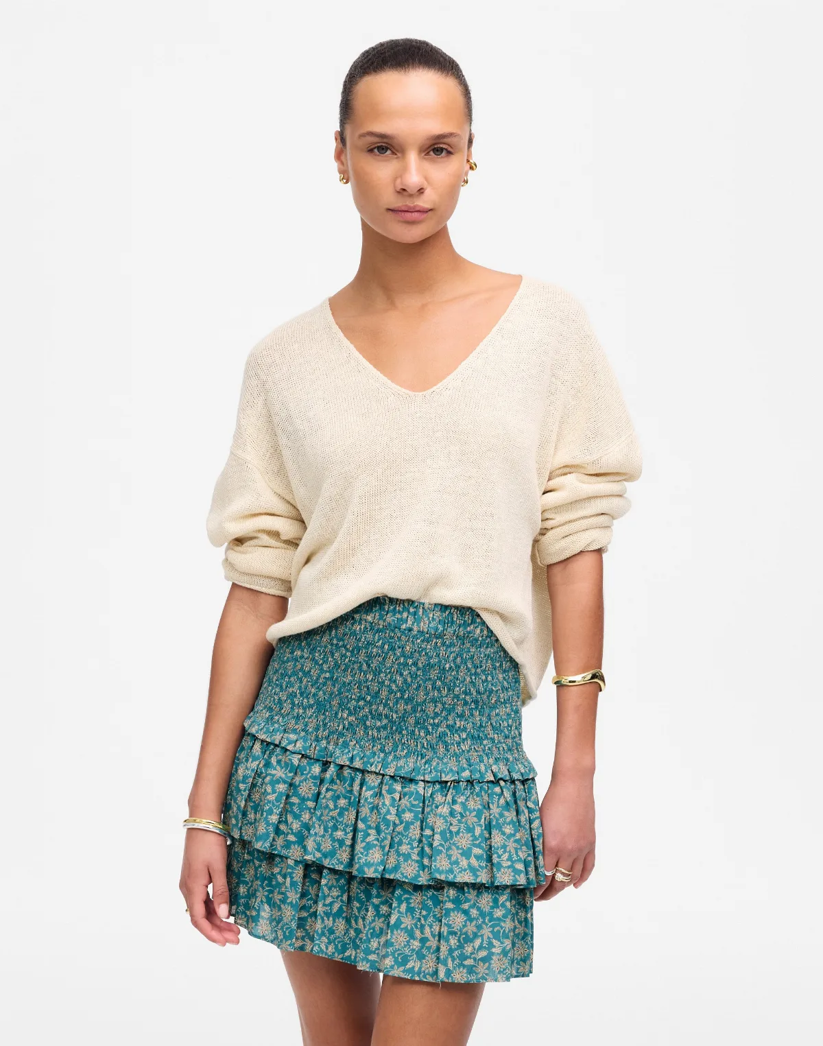 Tiered Mini Skirt by MW