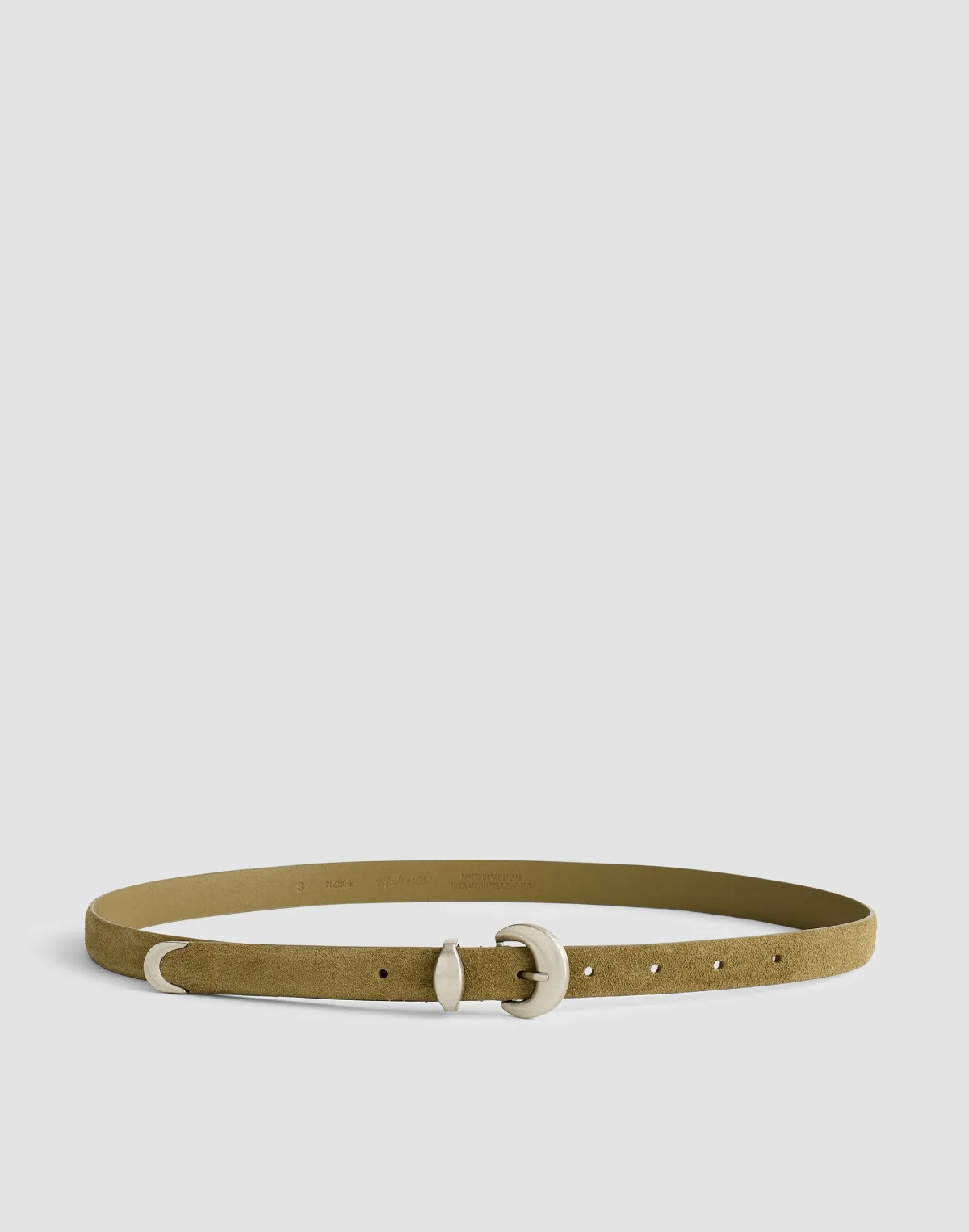 Domed-Buckle Belt in Suede by MW