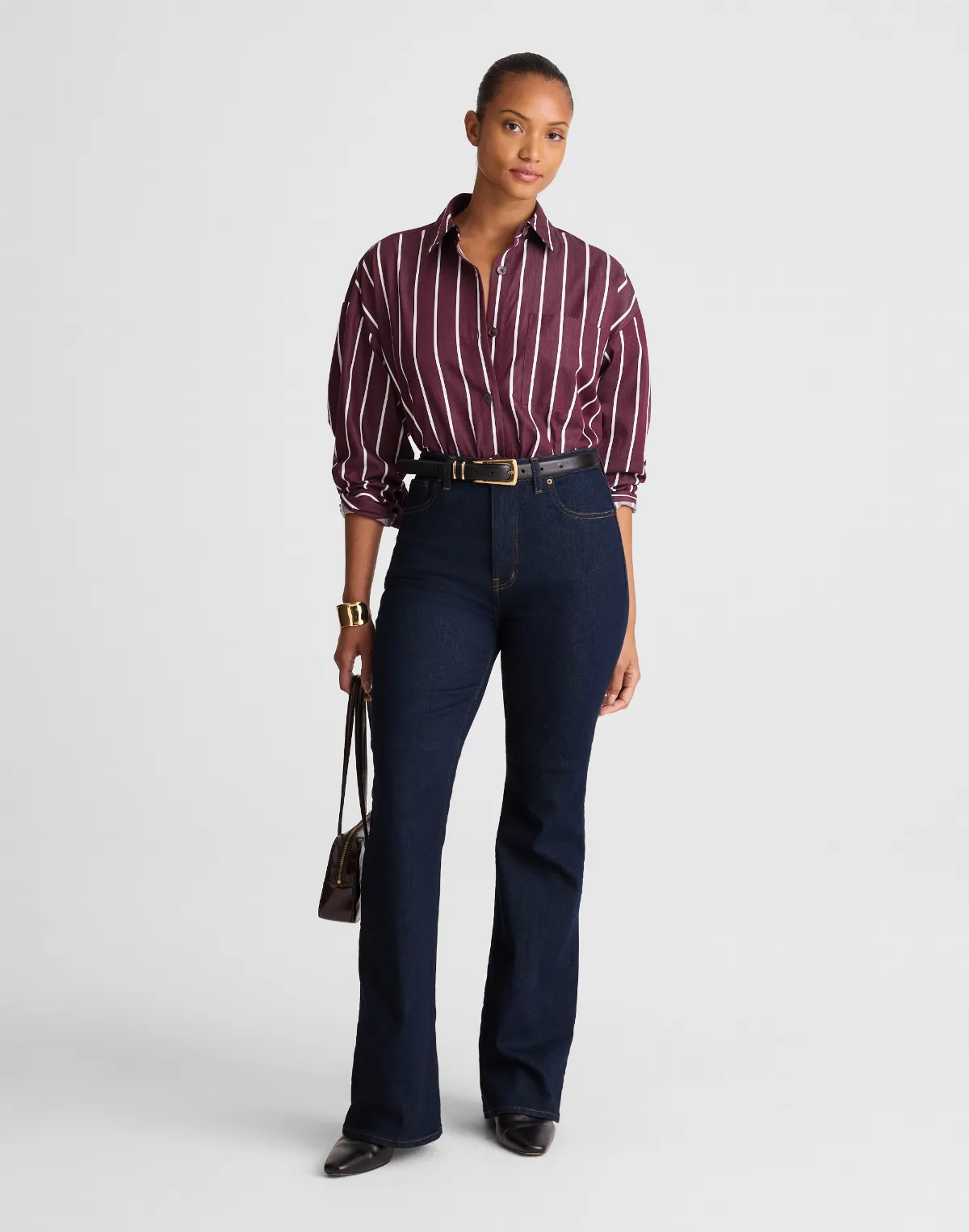 The Curvy Stretch Flare Jean in Rinse Wash by MW