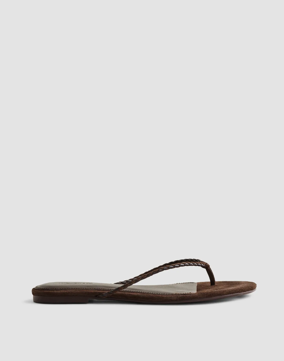The Iggy Braided Thong Sandal in Suede & Leather