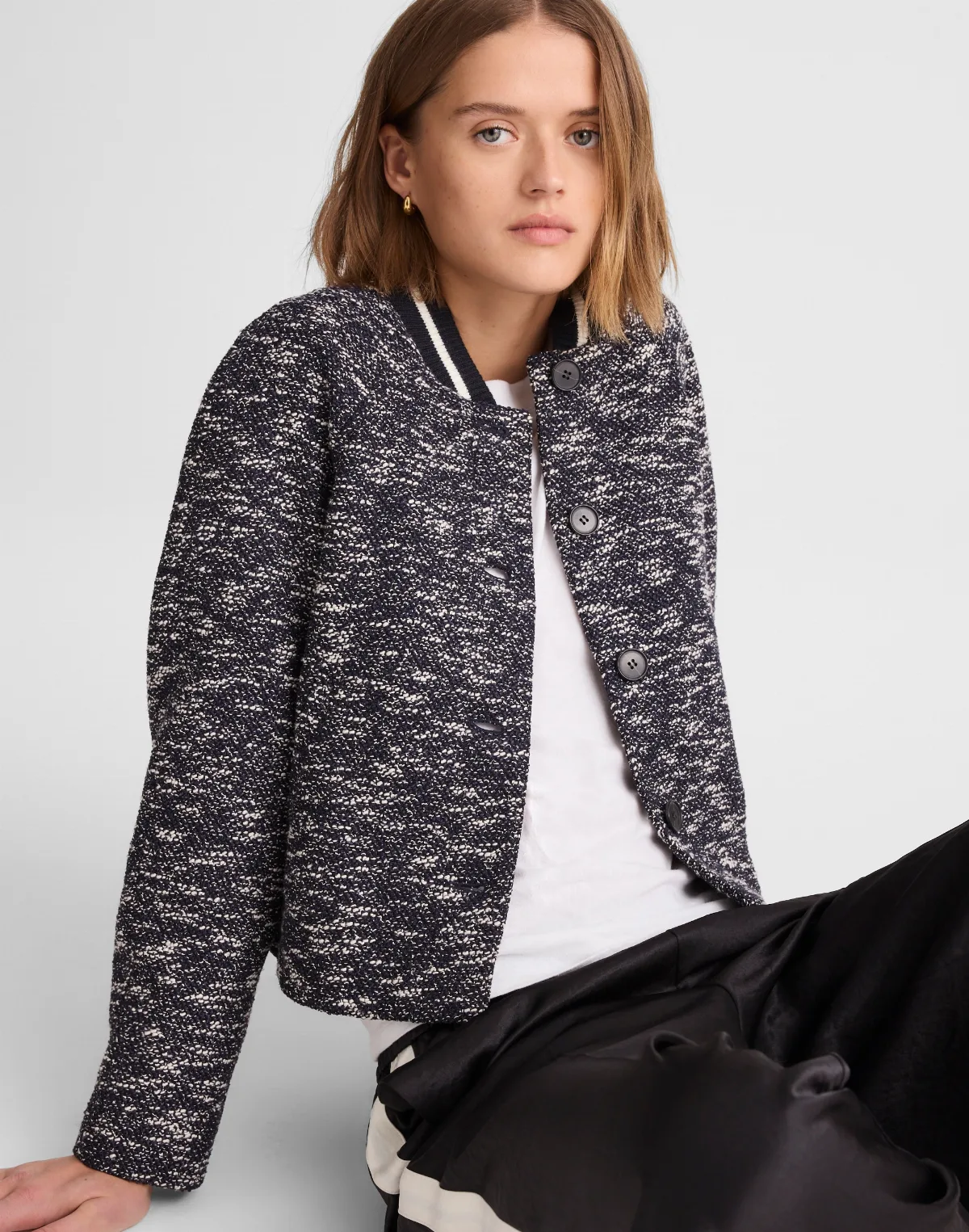 Raglan Bomber Jacket in Tweed by MW