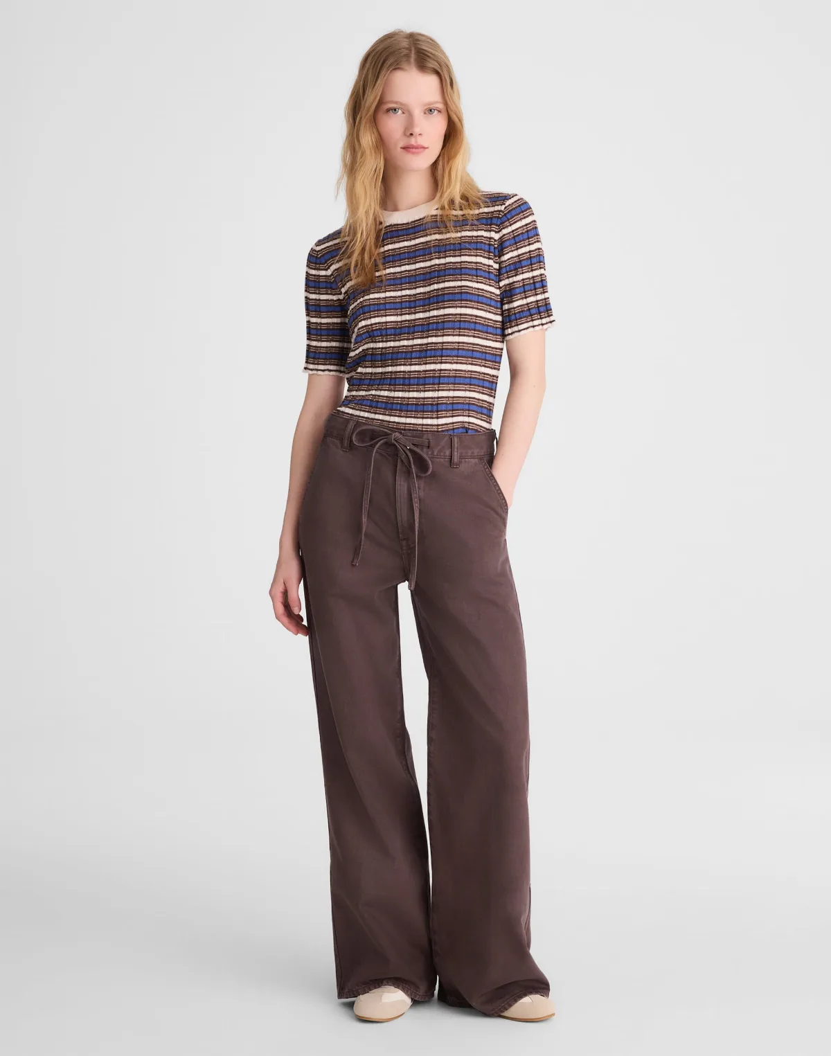 The Short Ultimate Wide-Leg Pant in Airy Denim by MW