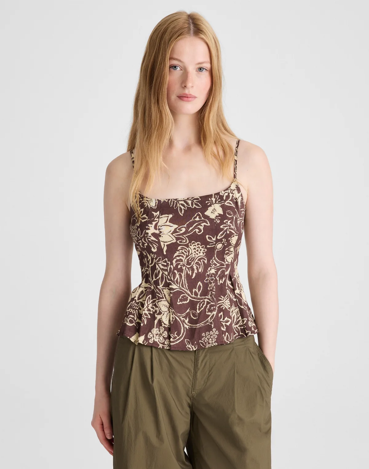 Darted Peplum Cami Top by MW