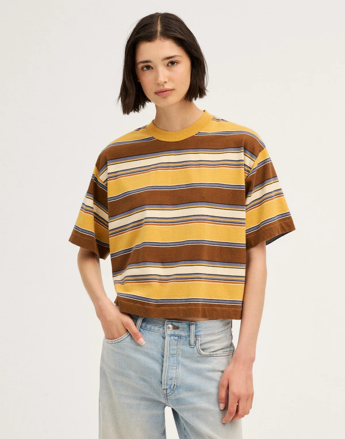 The Boxy Crop Tee in Allday Jersey by MW