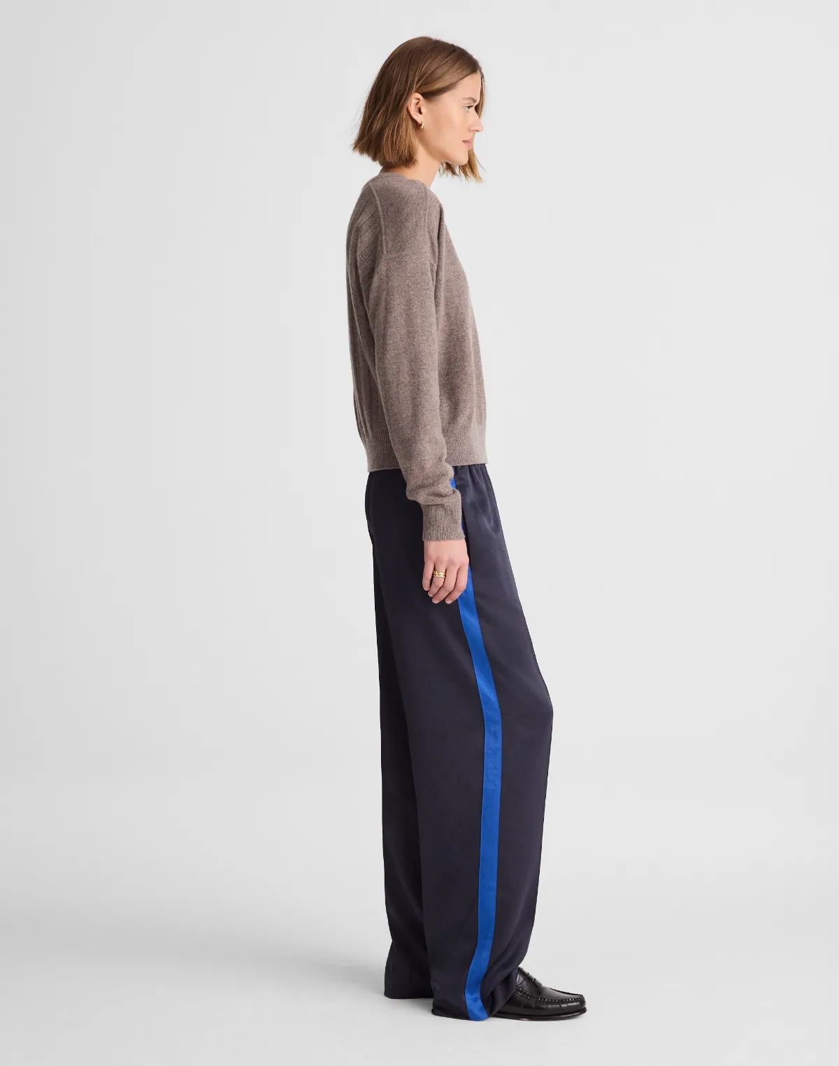 The Easy Pull-On Track Pant in Satin by MW