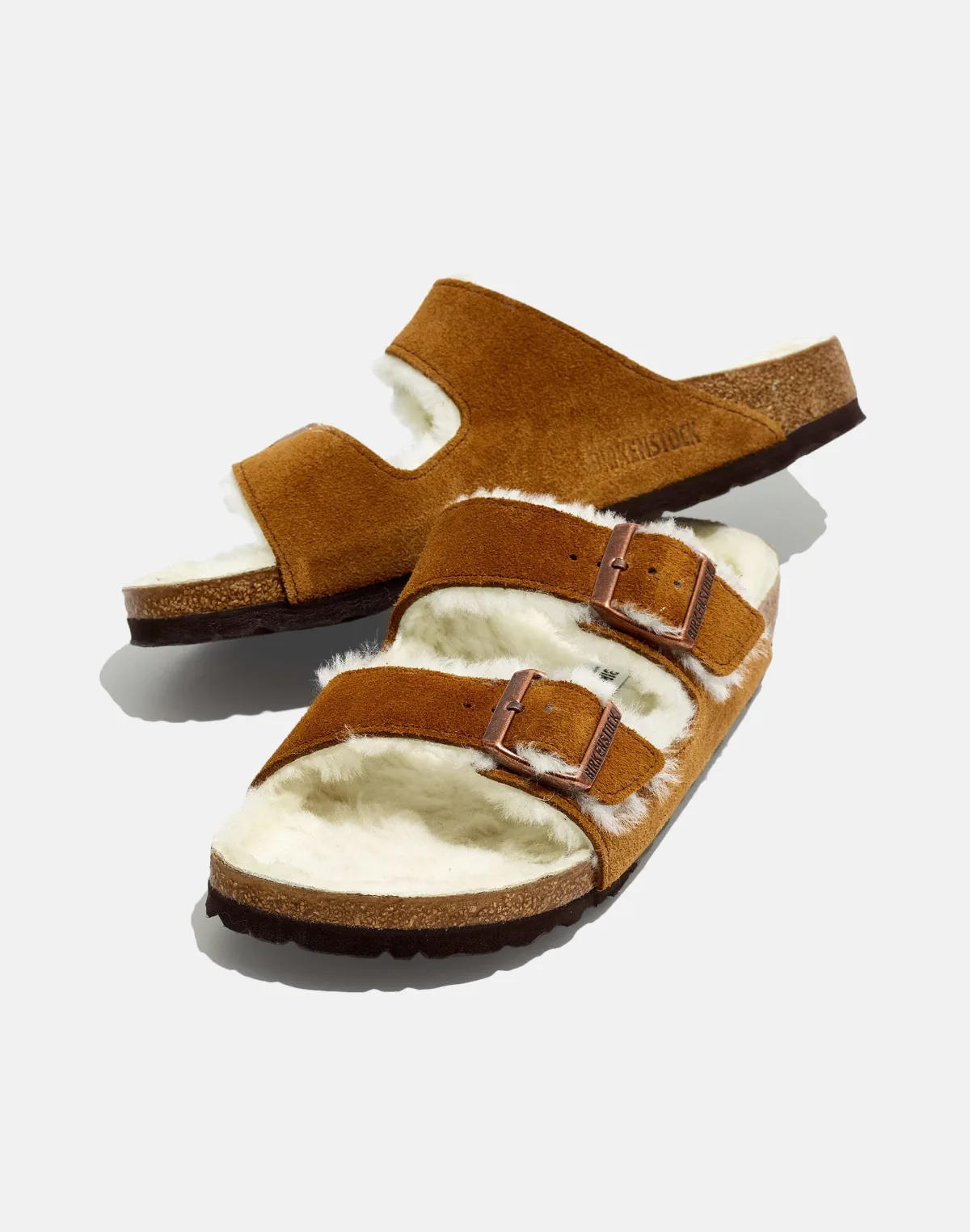 Birkenstock® Suede Arizona Sandals in Shearling by MW