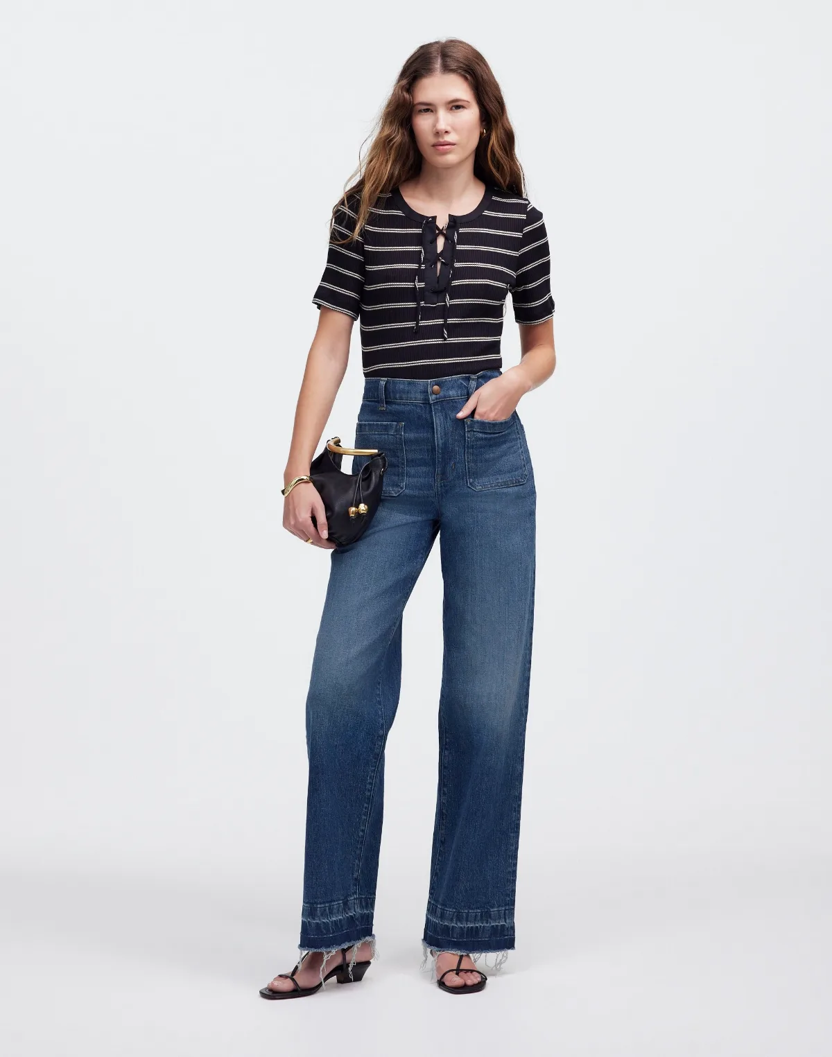 The Emmett Wide-Leg Jean in Archbald Wash: Patch Pocket Edition by MW