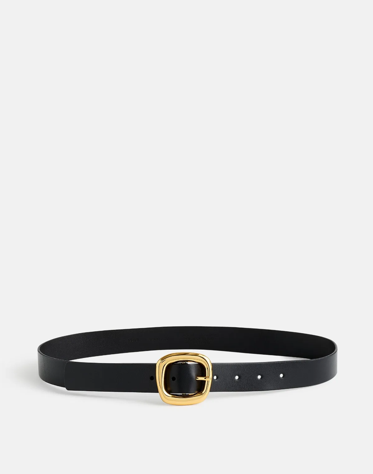 Sculptural Buckle Belt in Leather by MW