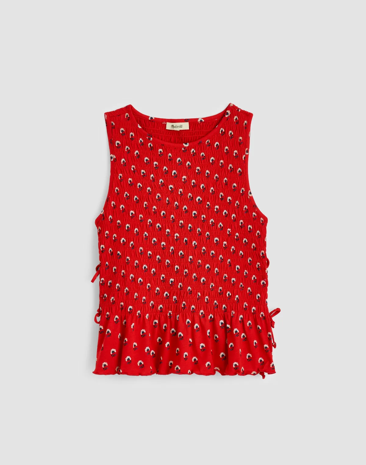 Side-Tie Smocked Tank by MW