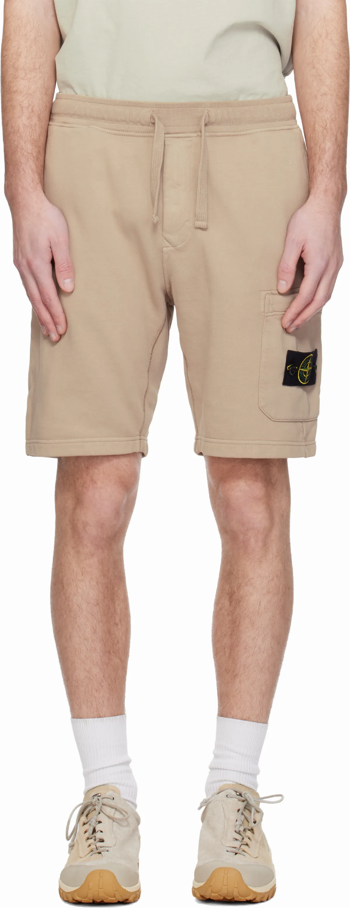 Beige 6200011 Organic Cotton Fleece Shorts