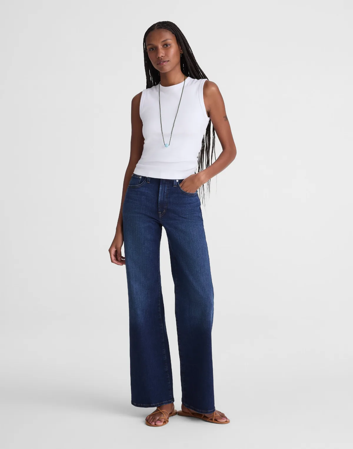 The Tall Wide-Leg Jean in Super Stretch Denim