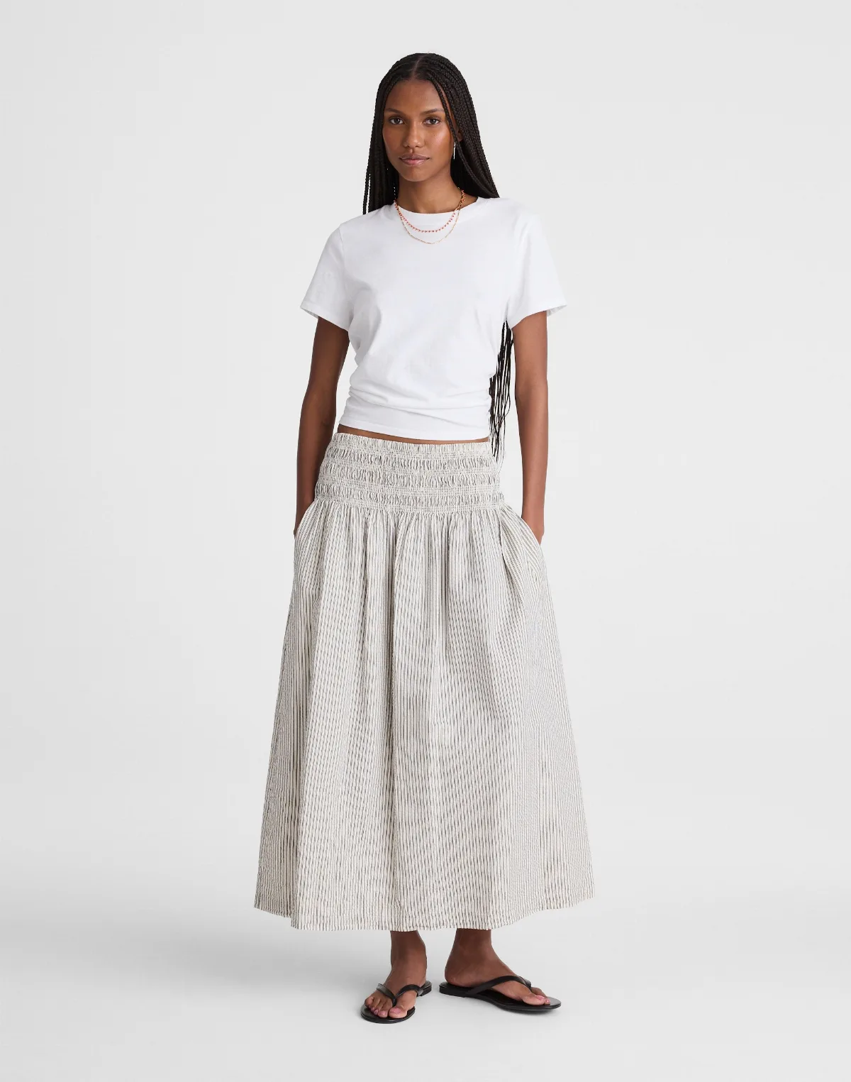 Sophia Midi Skirt in Seersucker by MW