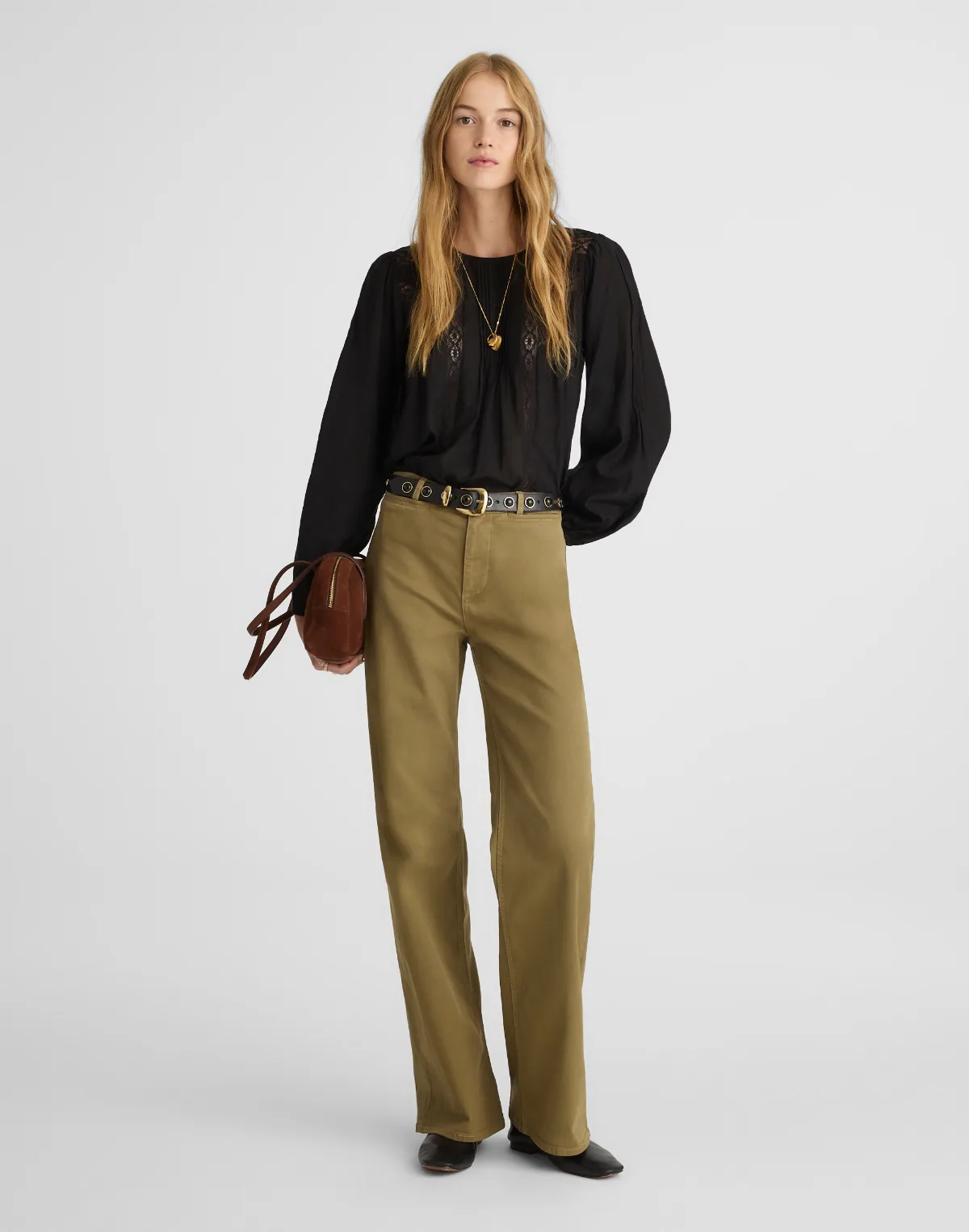 The Wide-Leg Pant in Garment-Dyed Twill by MW