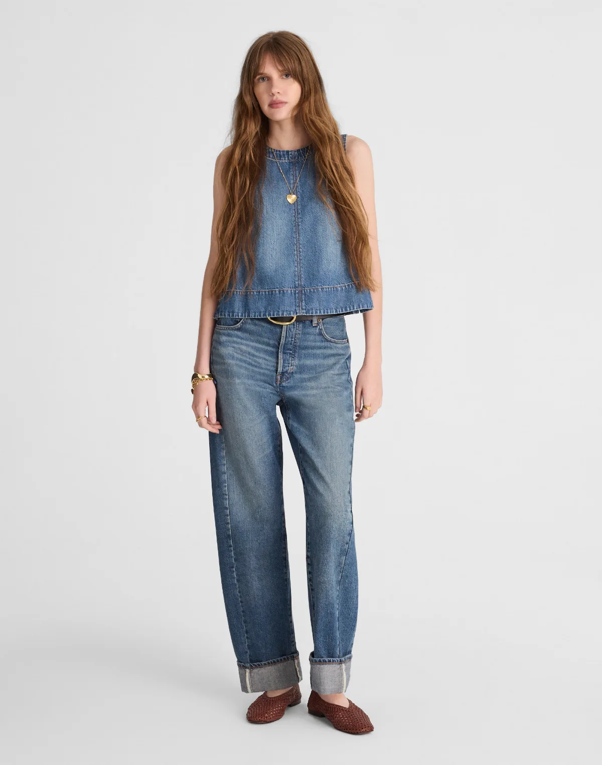 The Pieced Barrel-Leg Full-Length Jean by MW