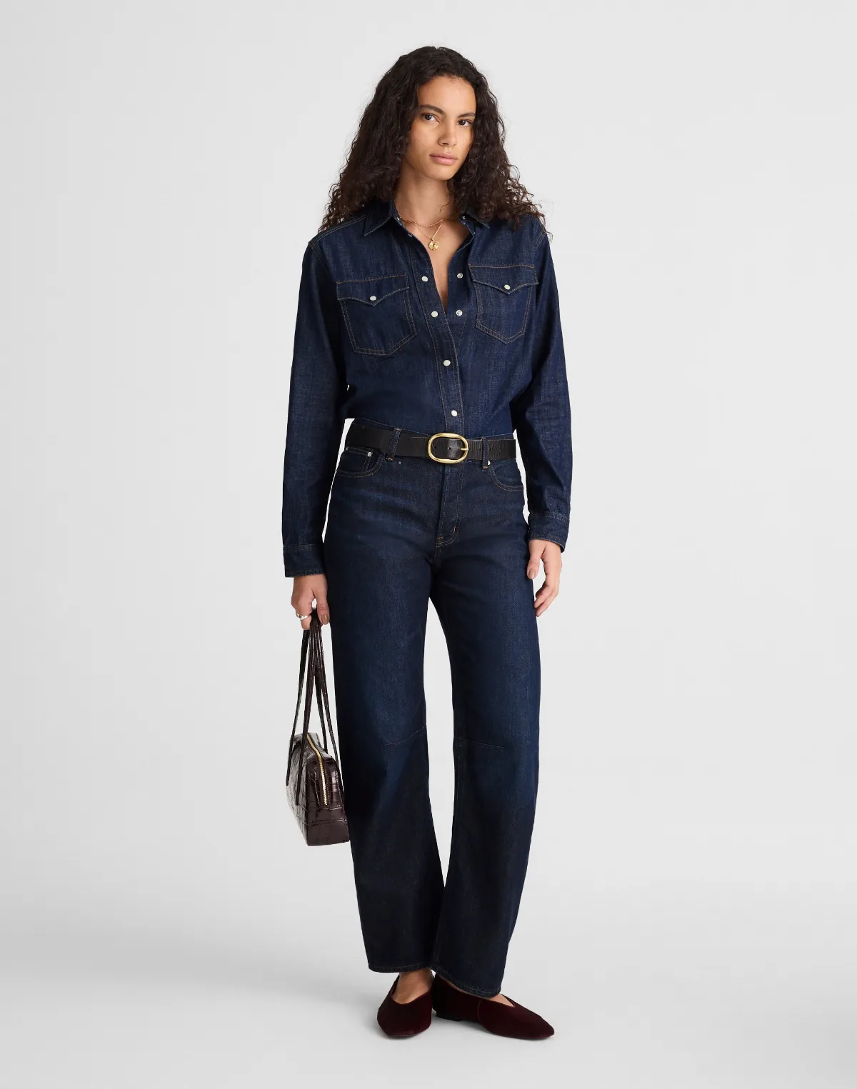 Tall Darted Barrel-Leg Jean in SoftDrape