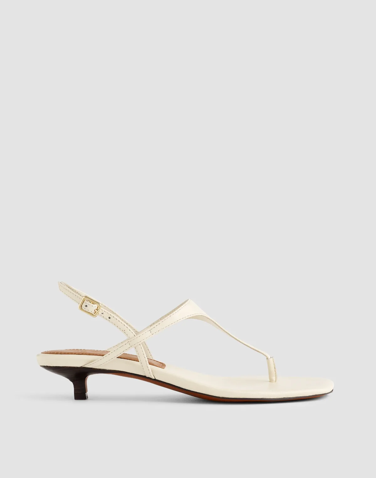 The Chiara Kitten Heel Slingback Sandal in Leather by MW