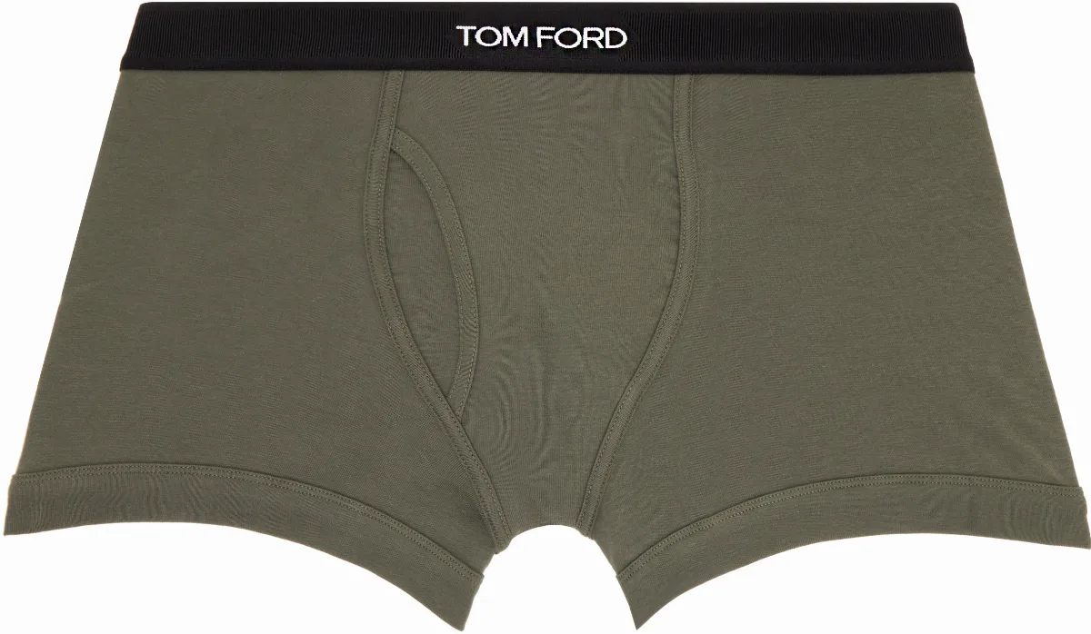 Khaki Cotton Boxer Briefs