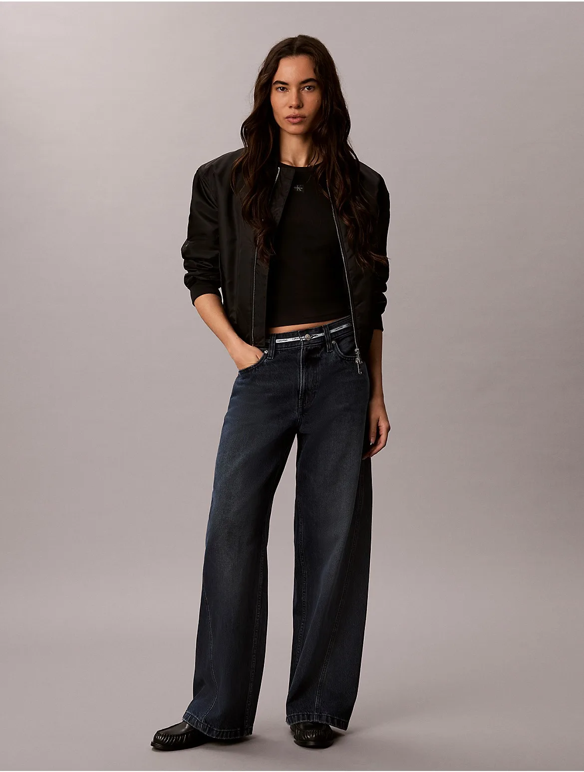 Twisted Seam Low Rise Baggy Jeans