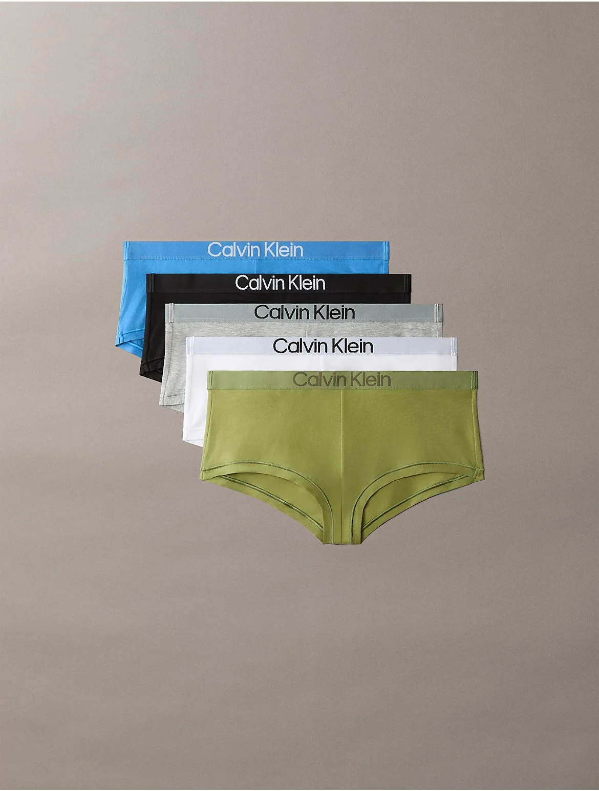 Extra Soft Cotton Stretch 5-Pack Boyshort by Calvin Klein