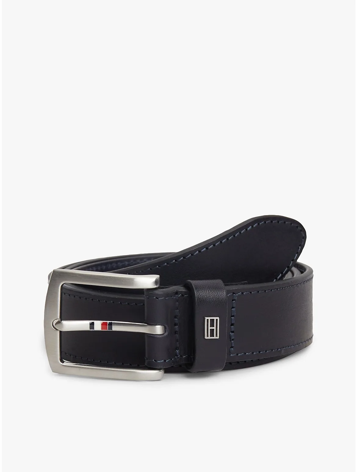 Square Buckle Leather Belt