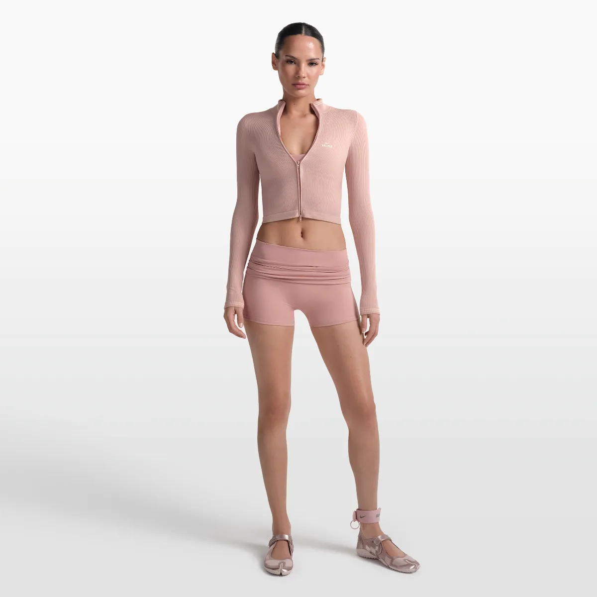 SKIMS Matte 3" Fold-Over Waistband Shorts by Nike