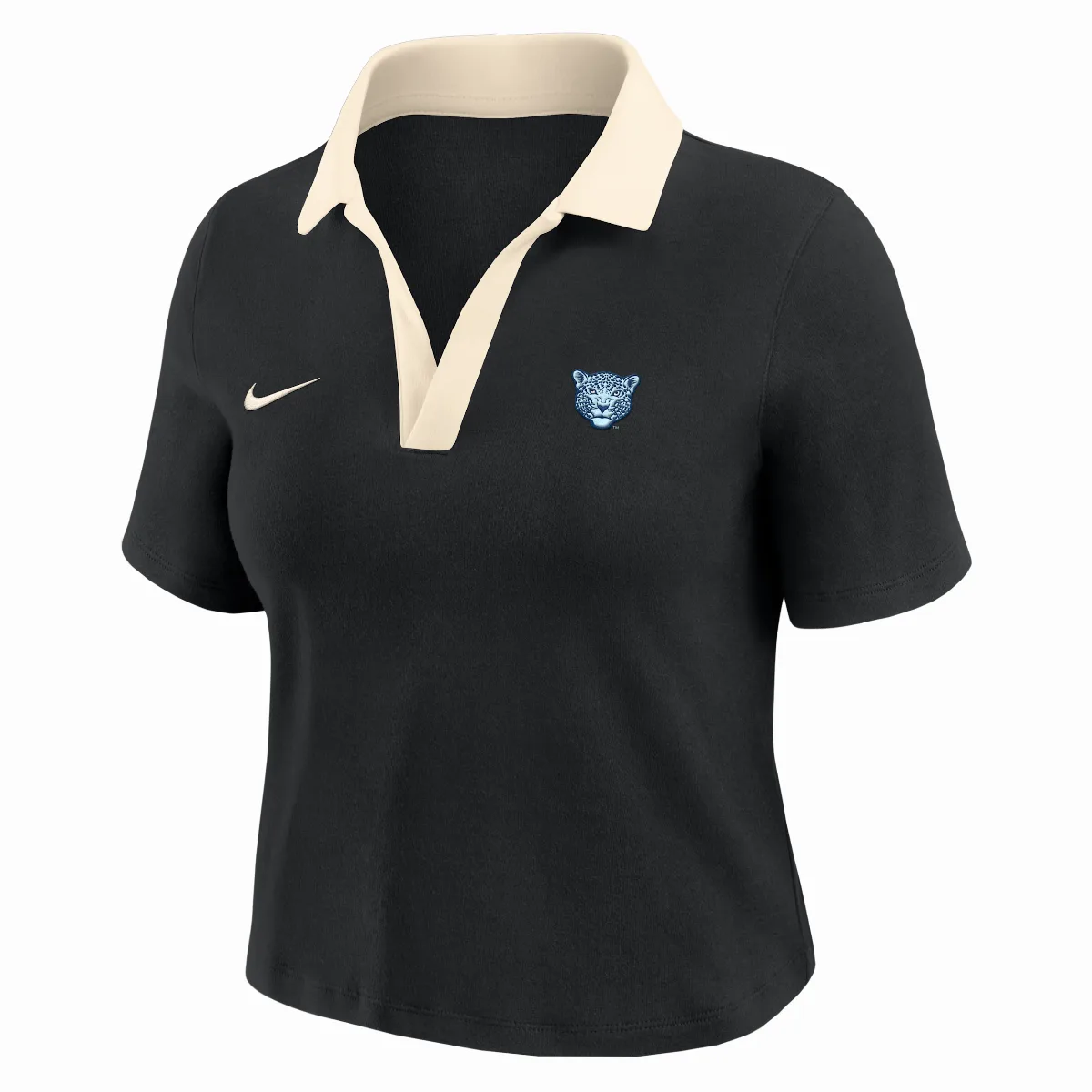 College (spelman College) Short-Sleeve Polo Crop Top by Nike