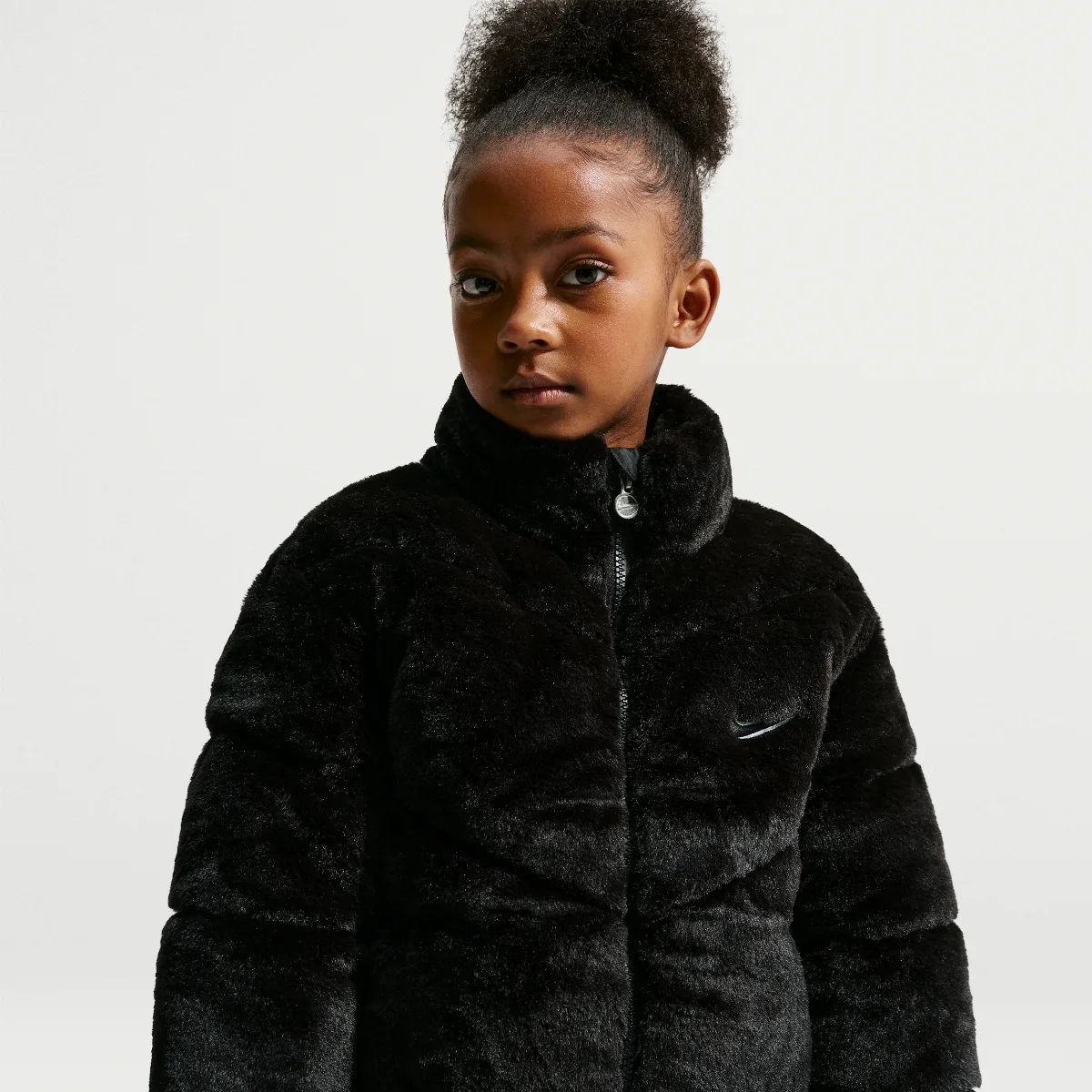 Quilted Faux Fur Jacket by Nike