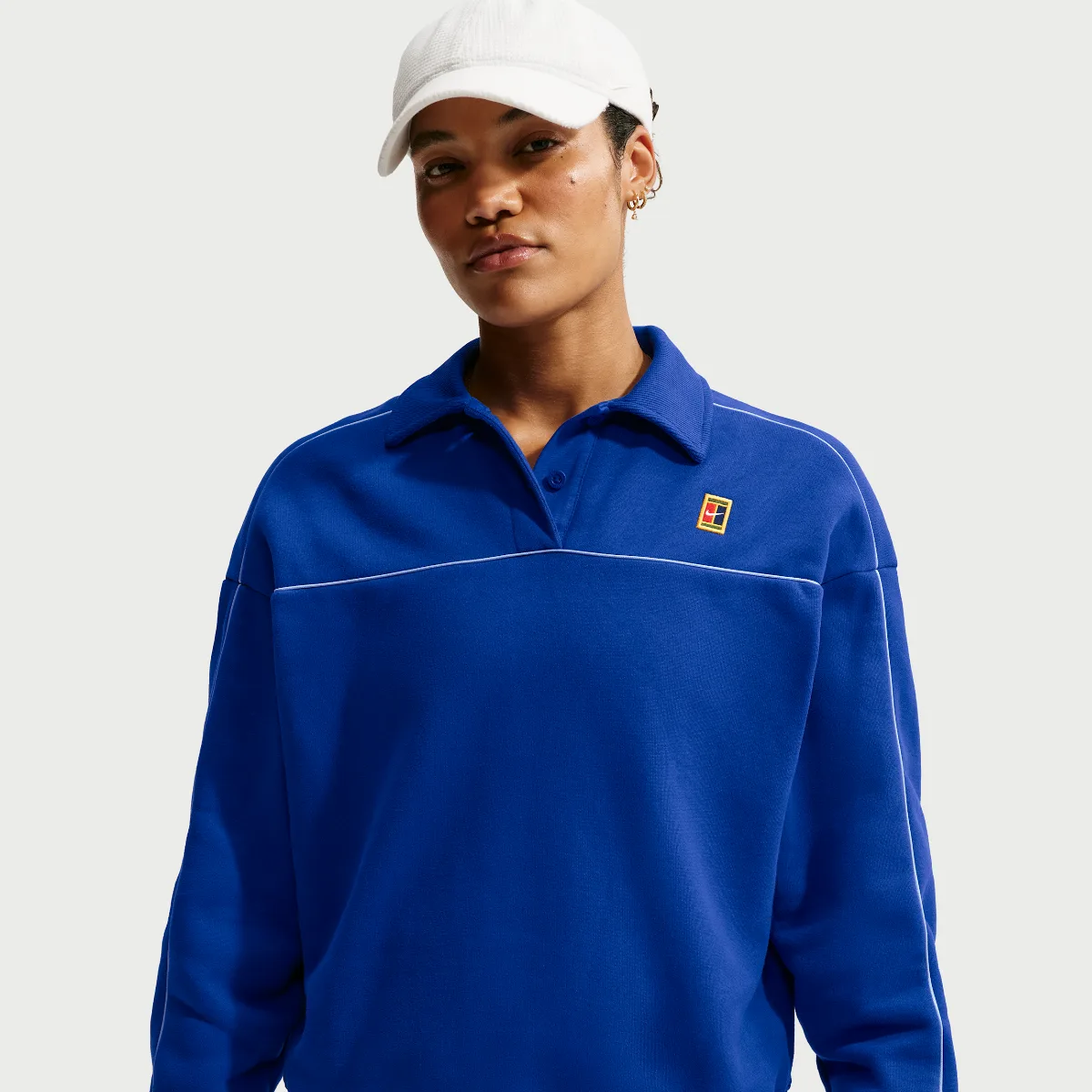 Court Court Collection Long-Sleeve Fleece Tennis Top by Nike