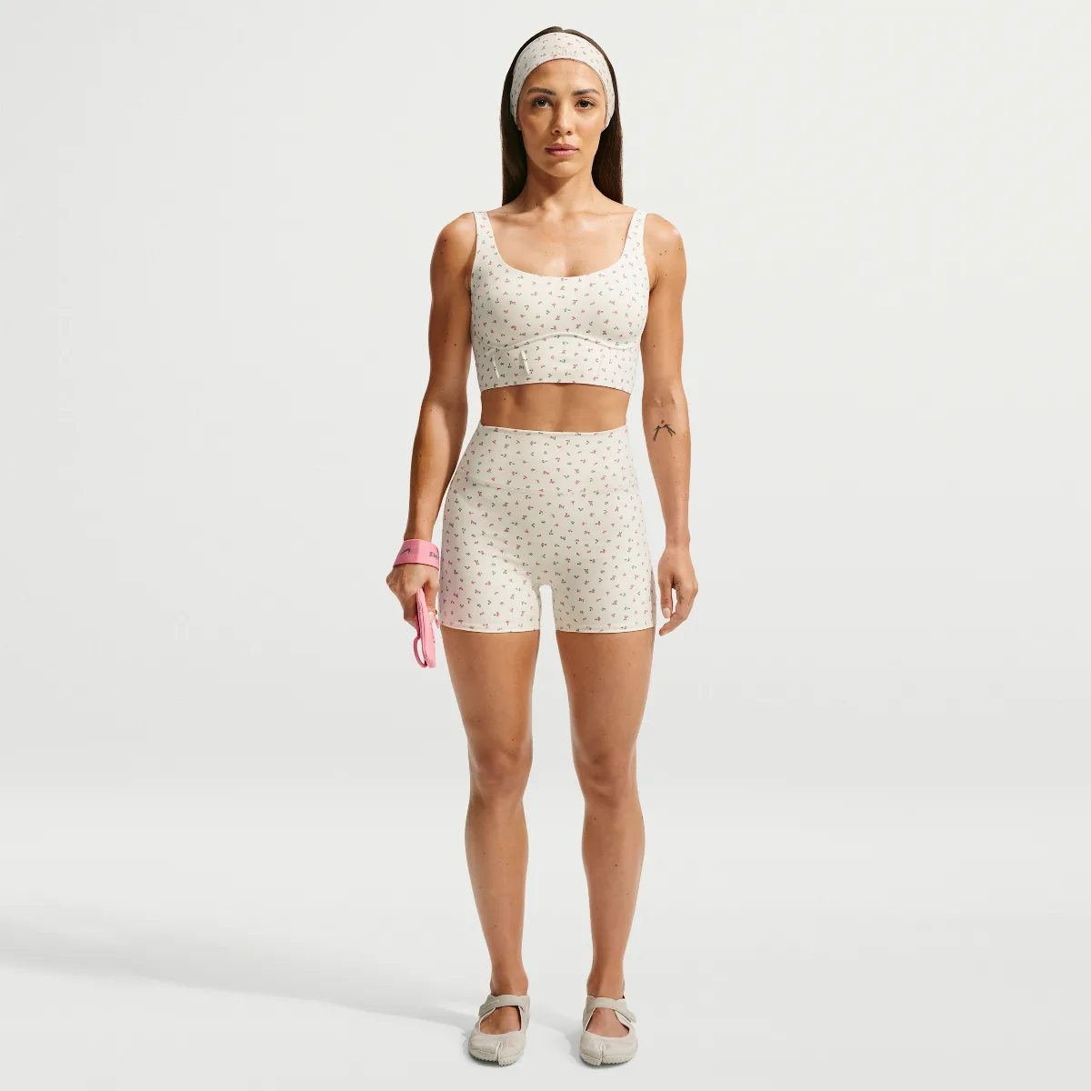 SKIMS Matte Printed High-Waisted 3" Shorts by Nike