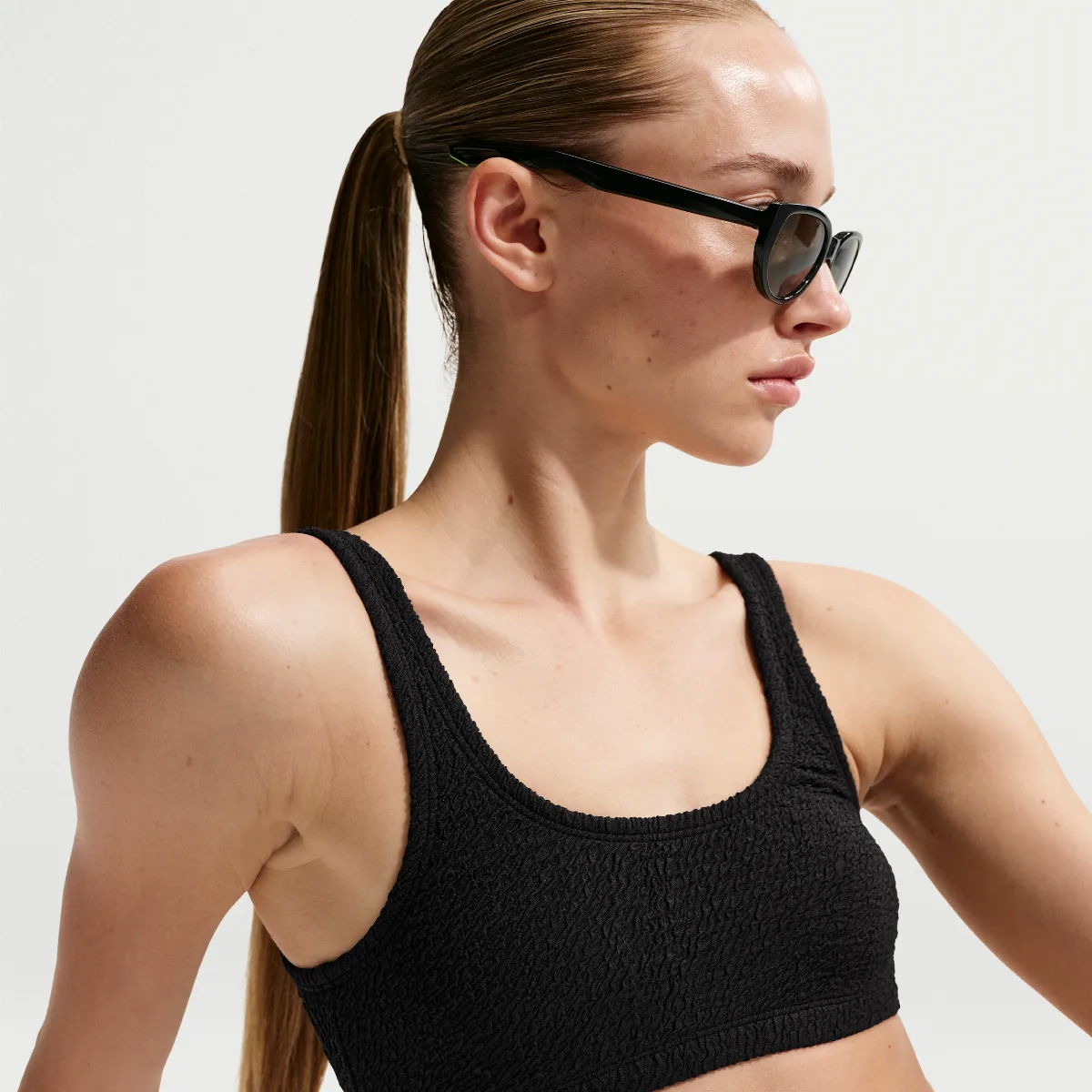 Swim Shoreline Texture Bralette Bikini Top by Nike
