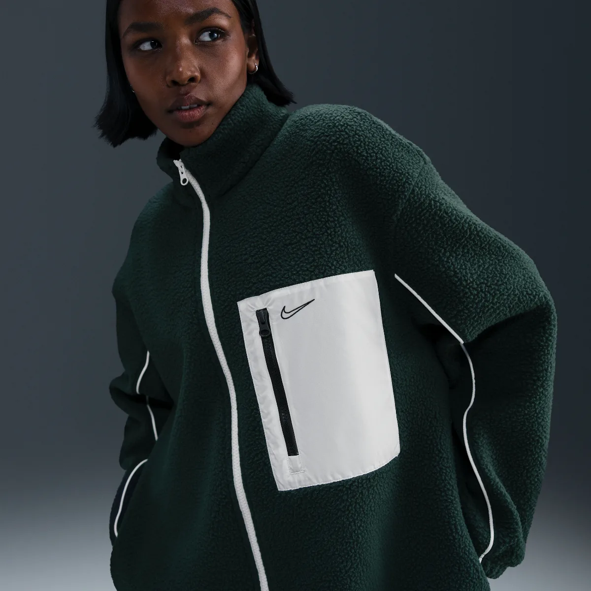 Sportswear Full-Zip High-Pile Fleece Jacket by Nike