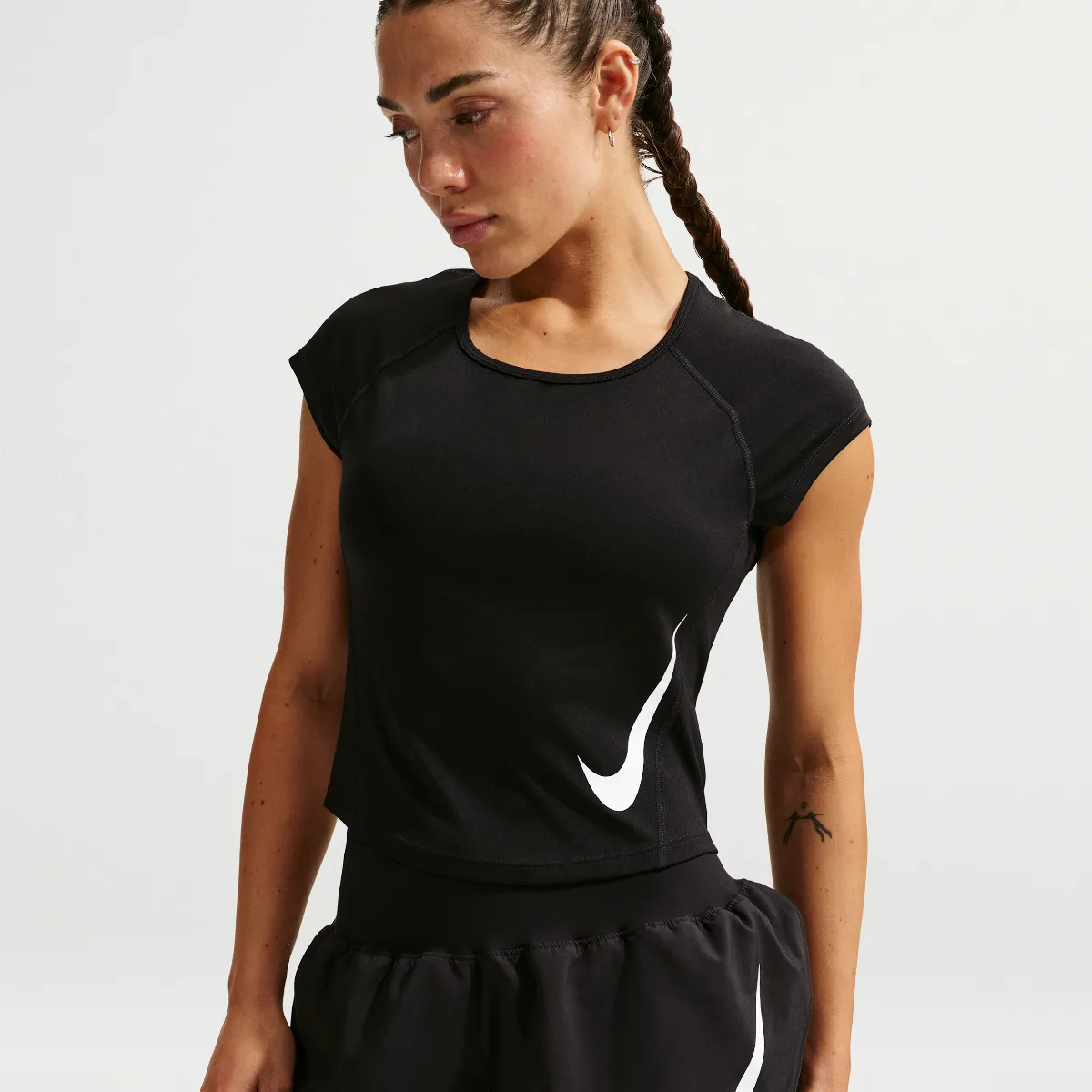 Tempo Swoosh Dri-FIT Cap-Sleeve Running Top by Nike