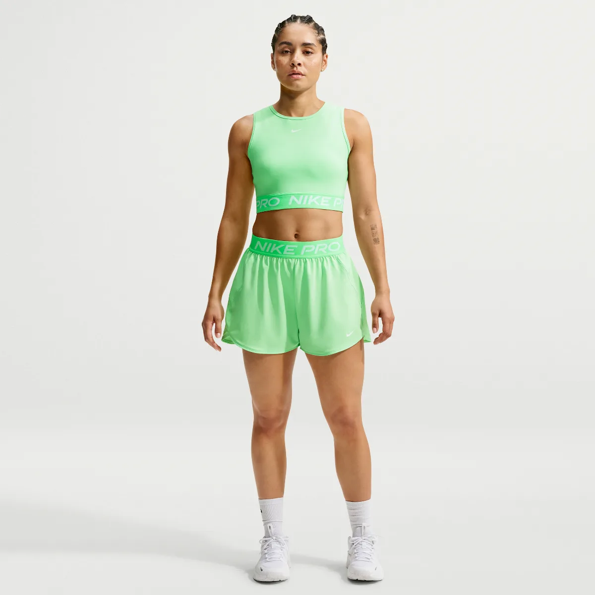 Nike Pro Dri-FIT Mid-Rise Brief-Lined 3" Woven Shorts by Nike