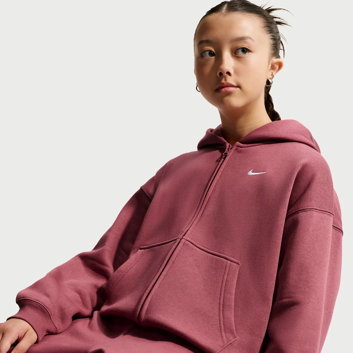 Sportswear Studio Fleece Oversized Full-Zip Hoodie by Nike