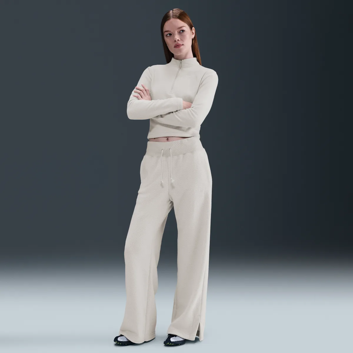 Sportswear Phoenix Plush High-Waisted Wide-Leg Cozy Fleece Pants