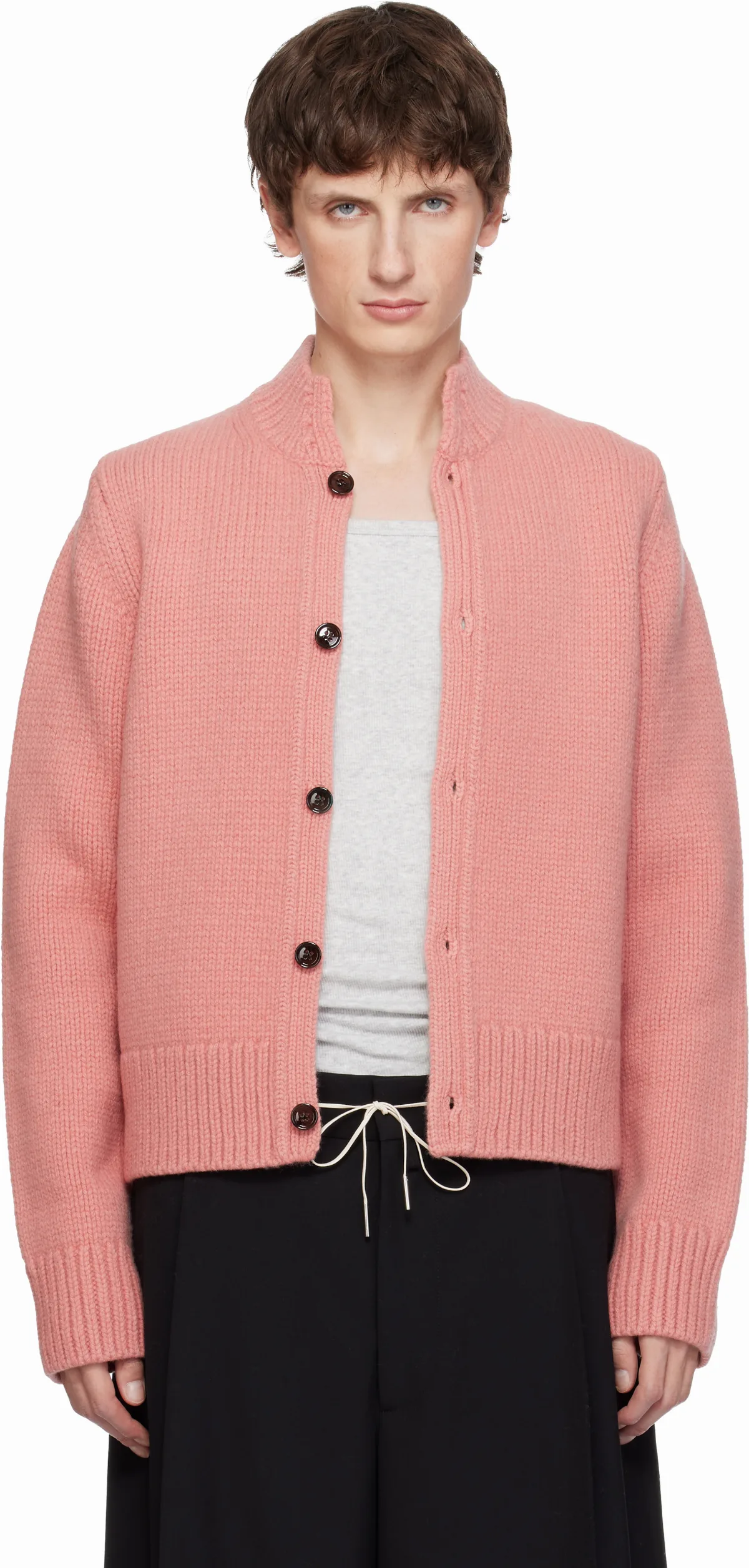 Pink Wool & Cashmere Cardigan
