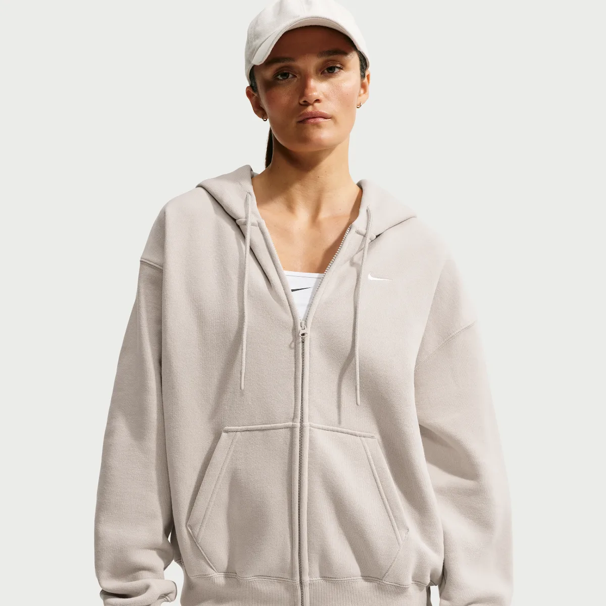 Studio Fleece Weight Oversized Full-Zip Hoodie