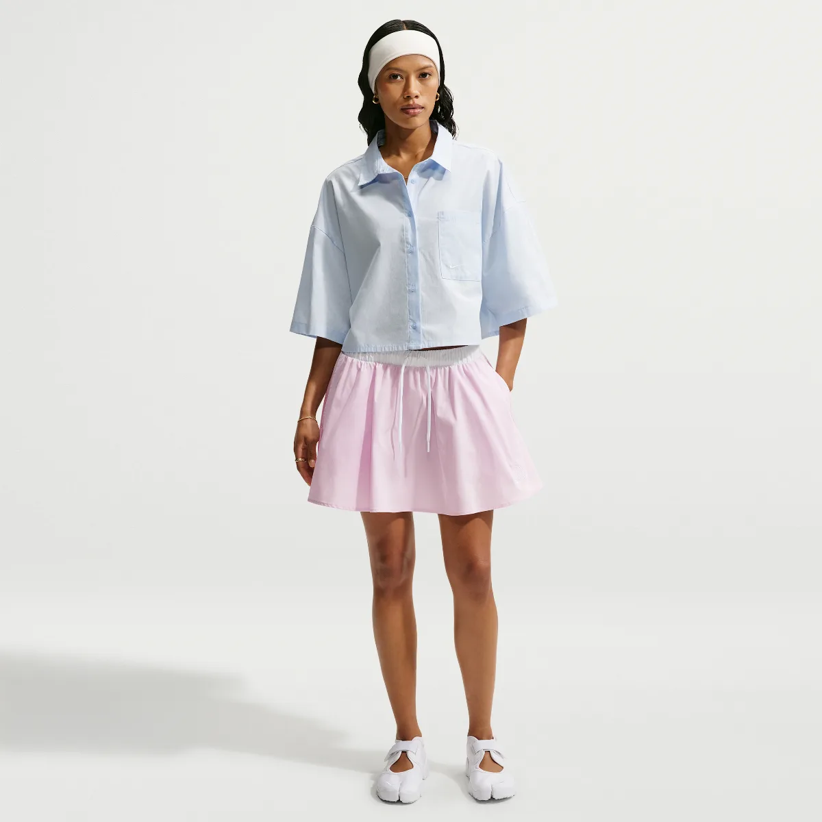 Nike Sportswear Mid-Rise Poplin Mini Skirt by Nike
