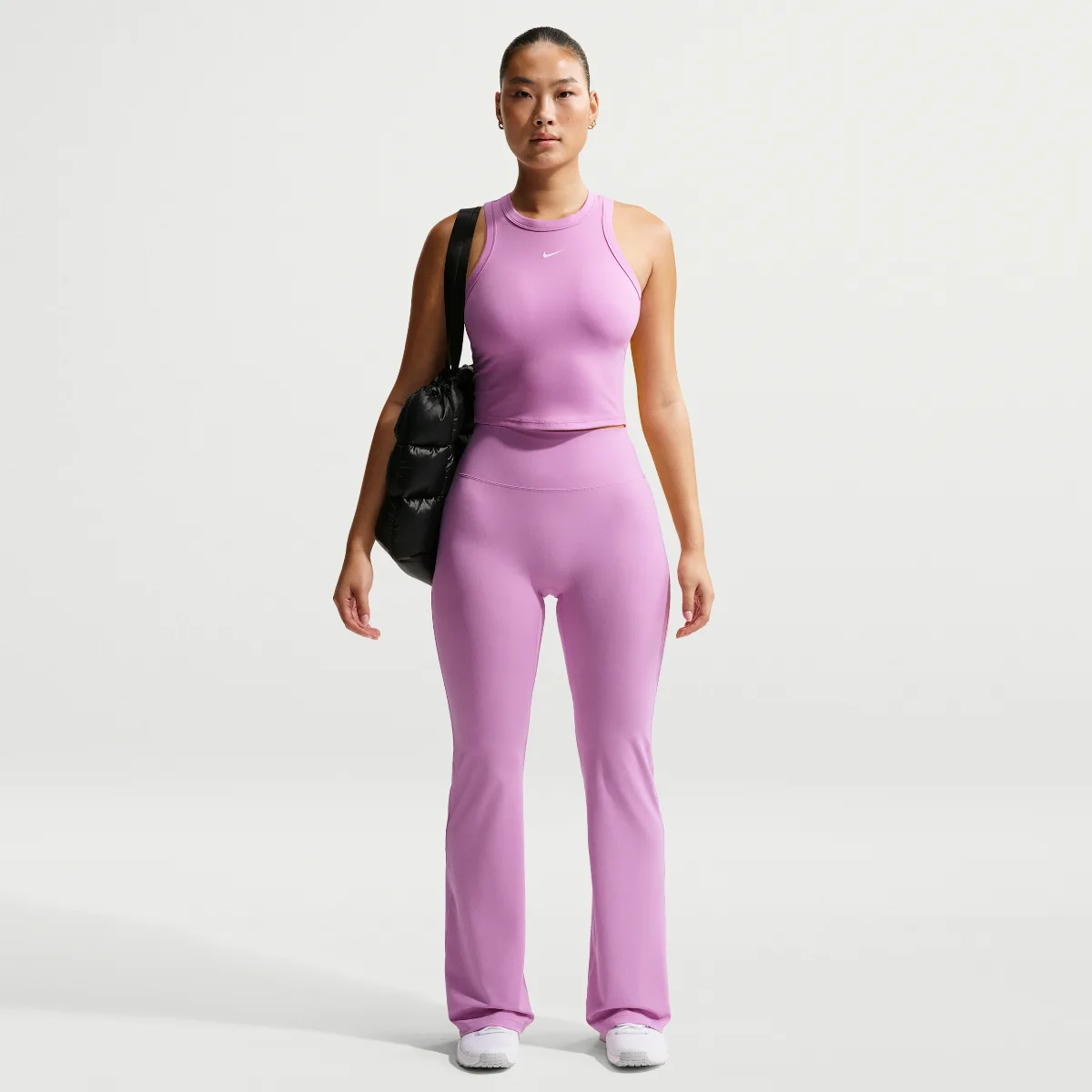 Zenvy High-Waisted Flared Leggings with No Front Seam by Nike