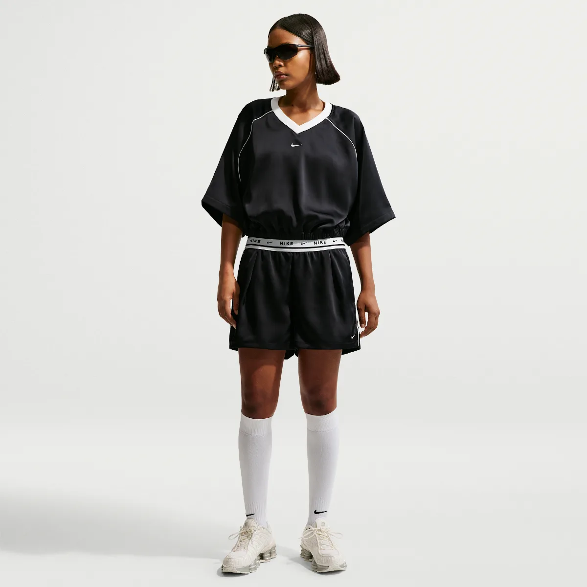Sportswear Loose Mid-Rise Satin Shorts by Nike
