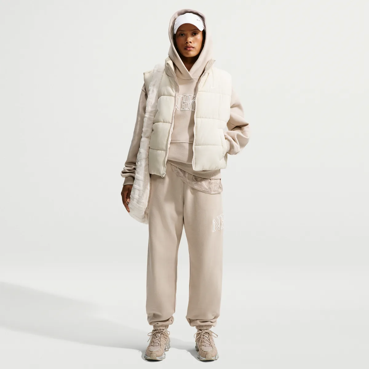 Studio Fleece Medium Weight "Graphic Pack" Oversized Cuffed Logo Pants by Nike