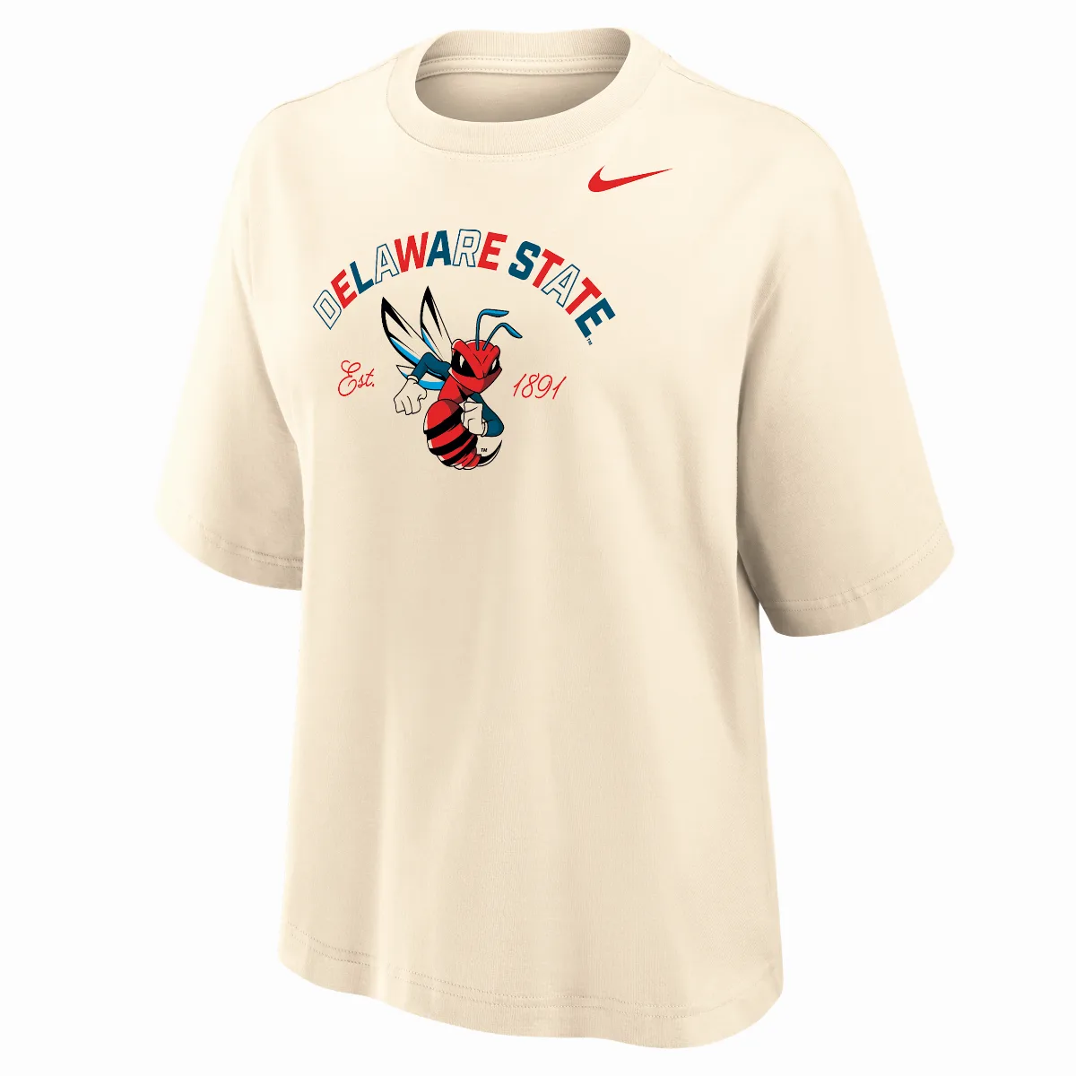 College (delaware State) Boxy Cotton T-Shirt by Nike