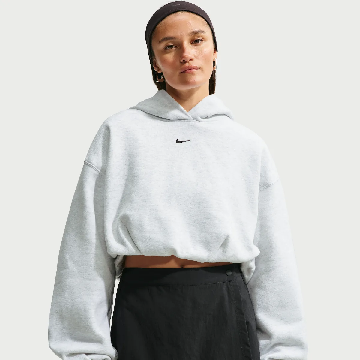 Studio Fleece Medium Weight Oversized Cropped Hoodie by Nike