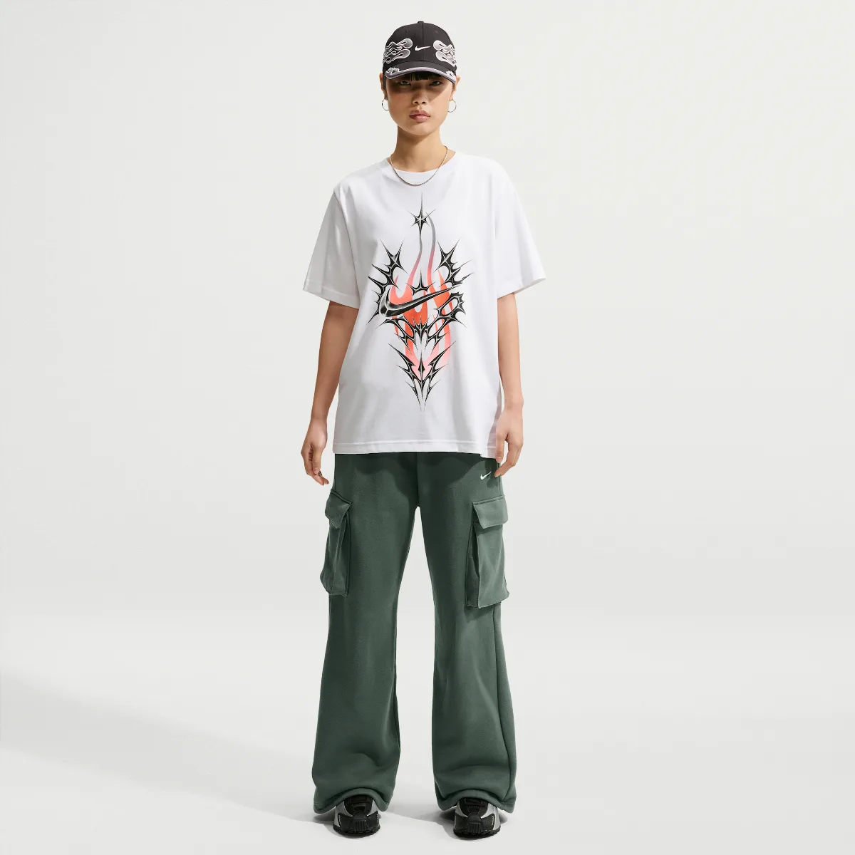 Studio Fleece Medium Weight Oversized High-Rise Cargo Pants by Nike