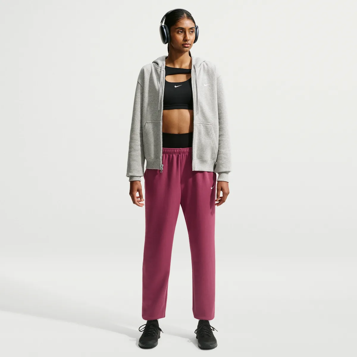 Studio Fleece Sport Dri-FIT Mid-Rise Pants by Nike
