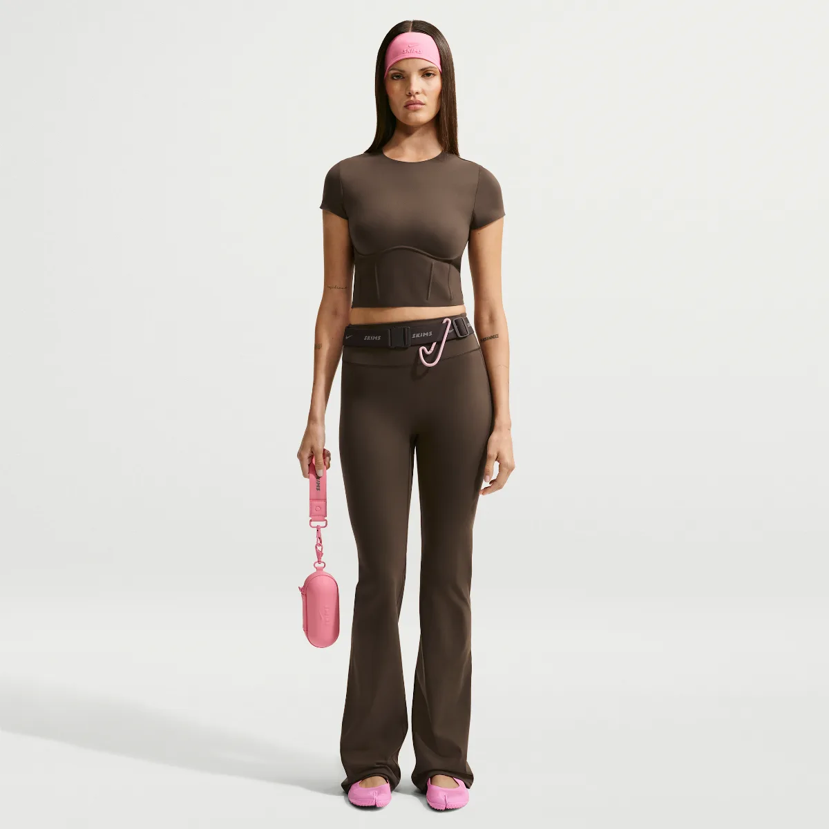 SKIMS Matte High-Waisted Slim Flared Leggings by Nike