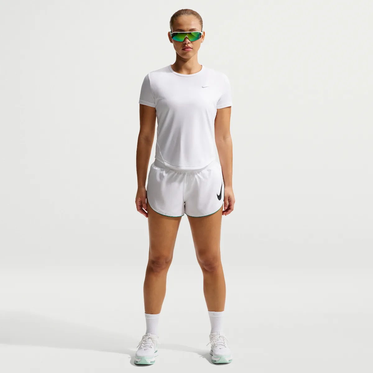 Tempo Flow Swoosh Dri-FIT Mid-Rise Brief-Lined Running Shorts by Nike