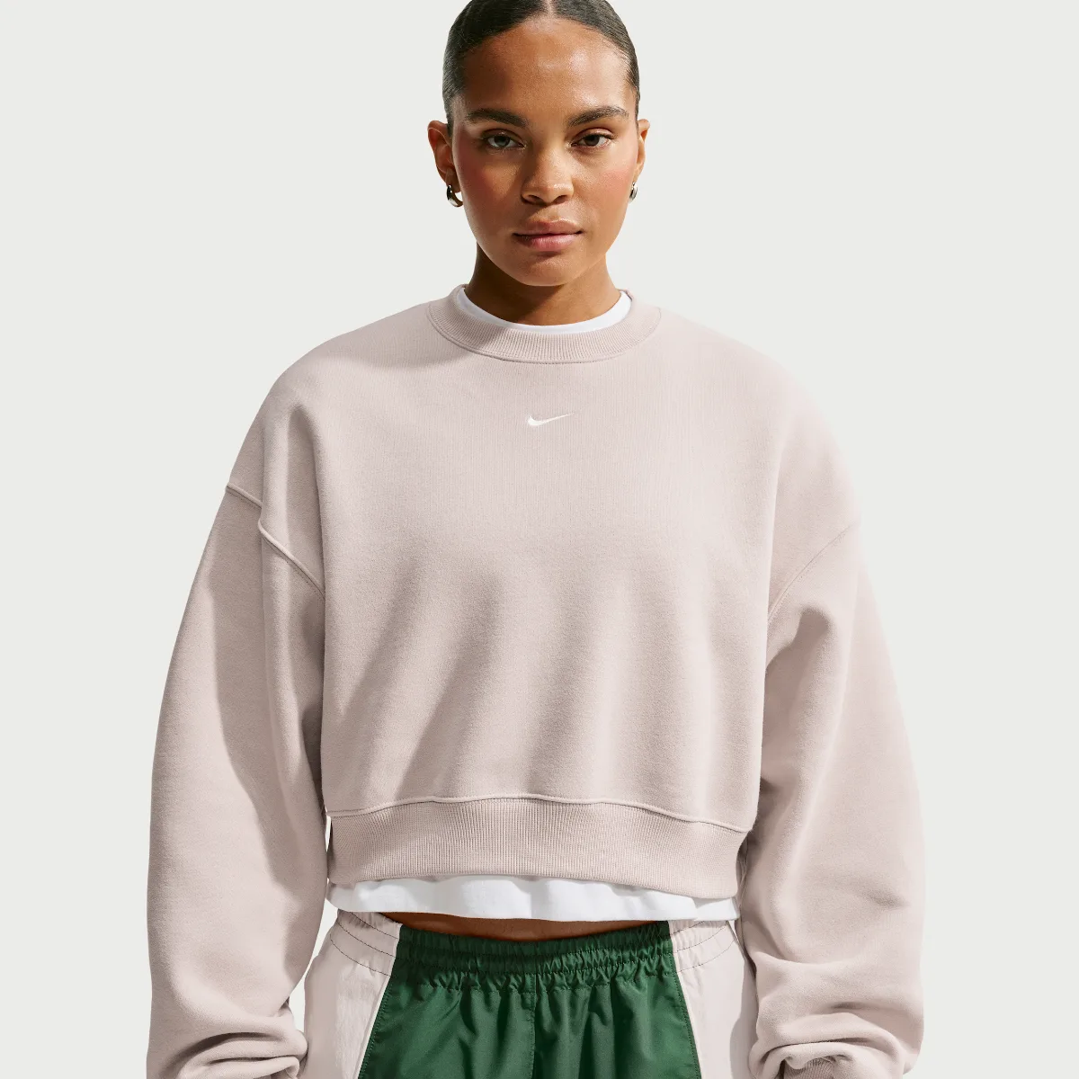 Studio Fleece Weight Oversized Cropped Crew by Nike