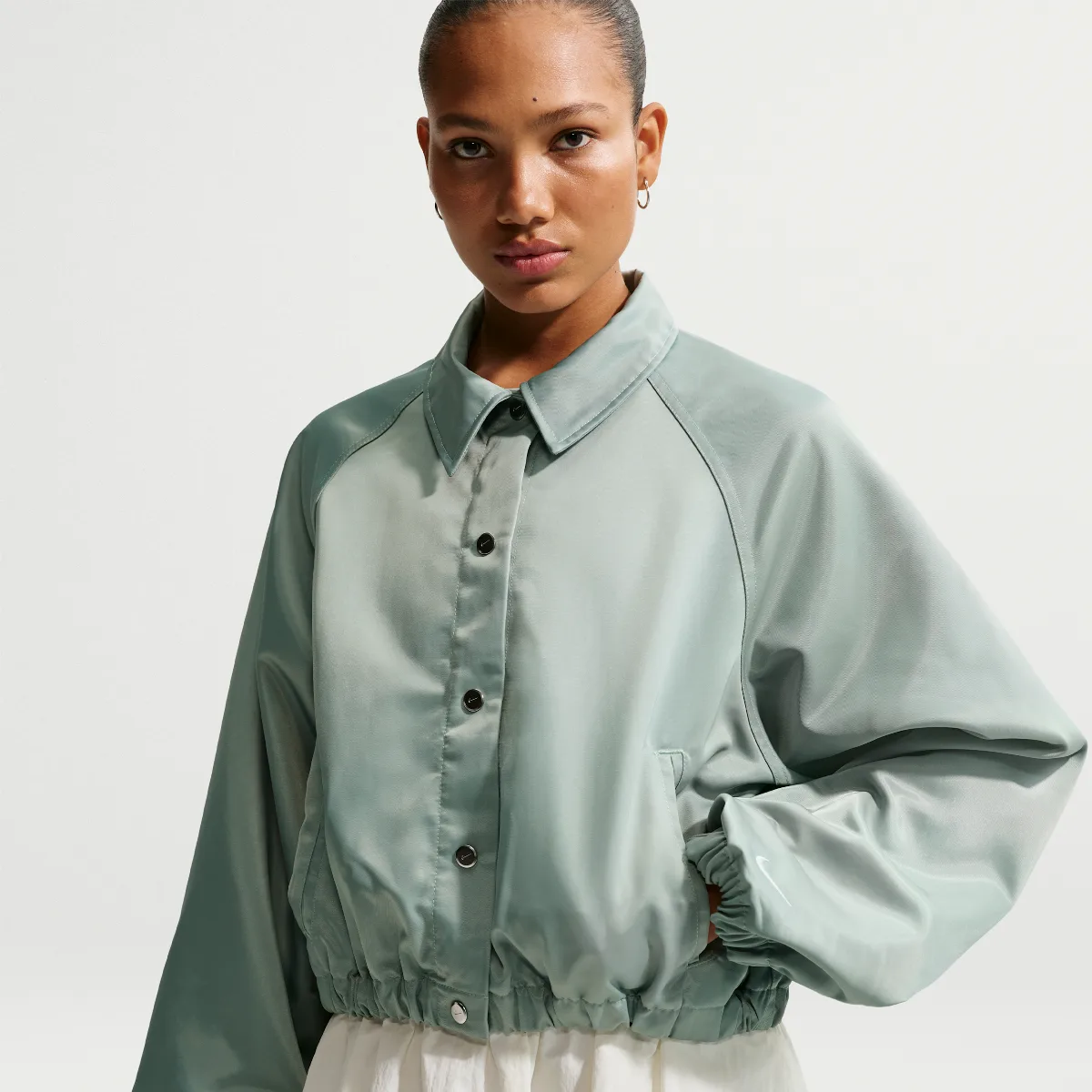 Nike Sportswear Oversized Satin Coaches Jacket by Nike