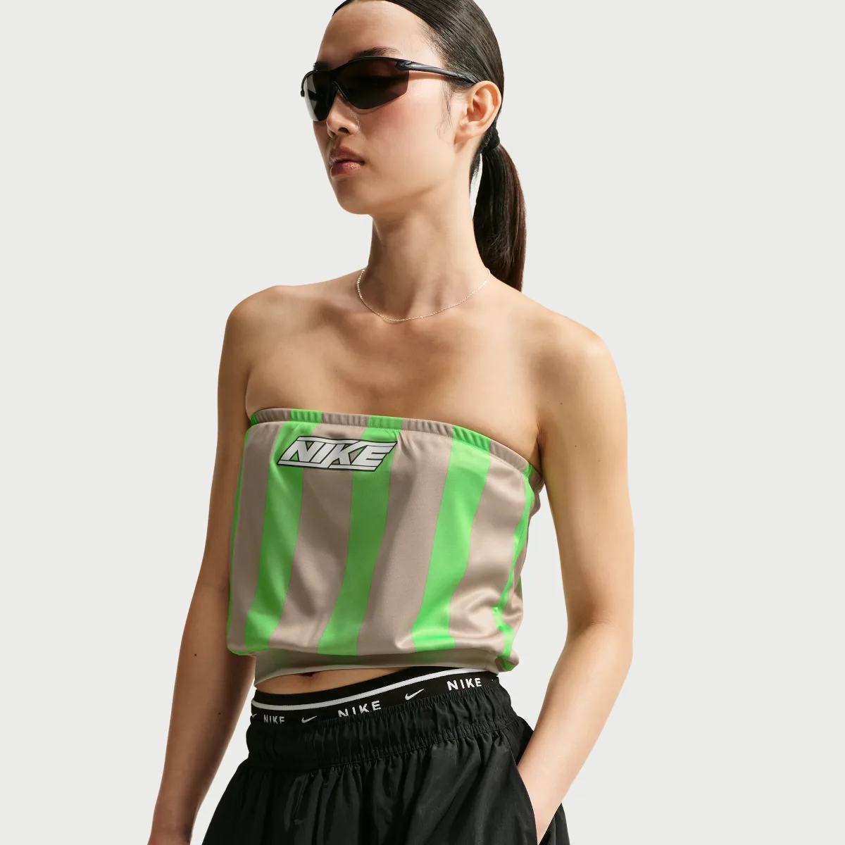 Nike Sportswear Slim Striped Jersey Tube Top by Nike